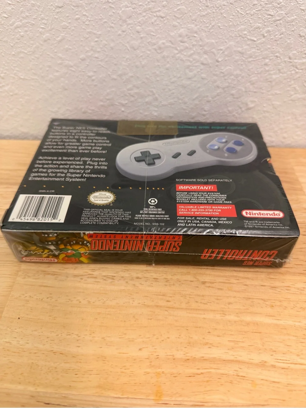 Nintendo Super NES Controller - Light Gray with Purple Buttons